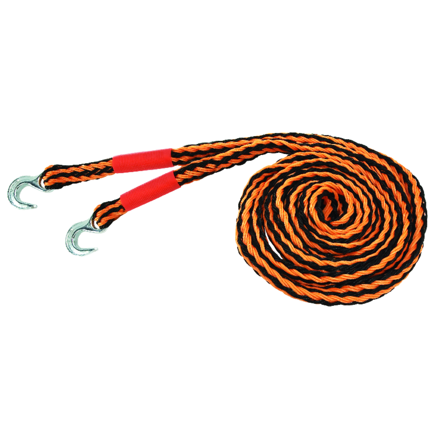 ProGrip 19 ft. L Black/Orange Tow Ropes with Hooks 1 pk