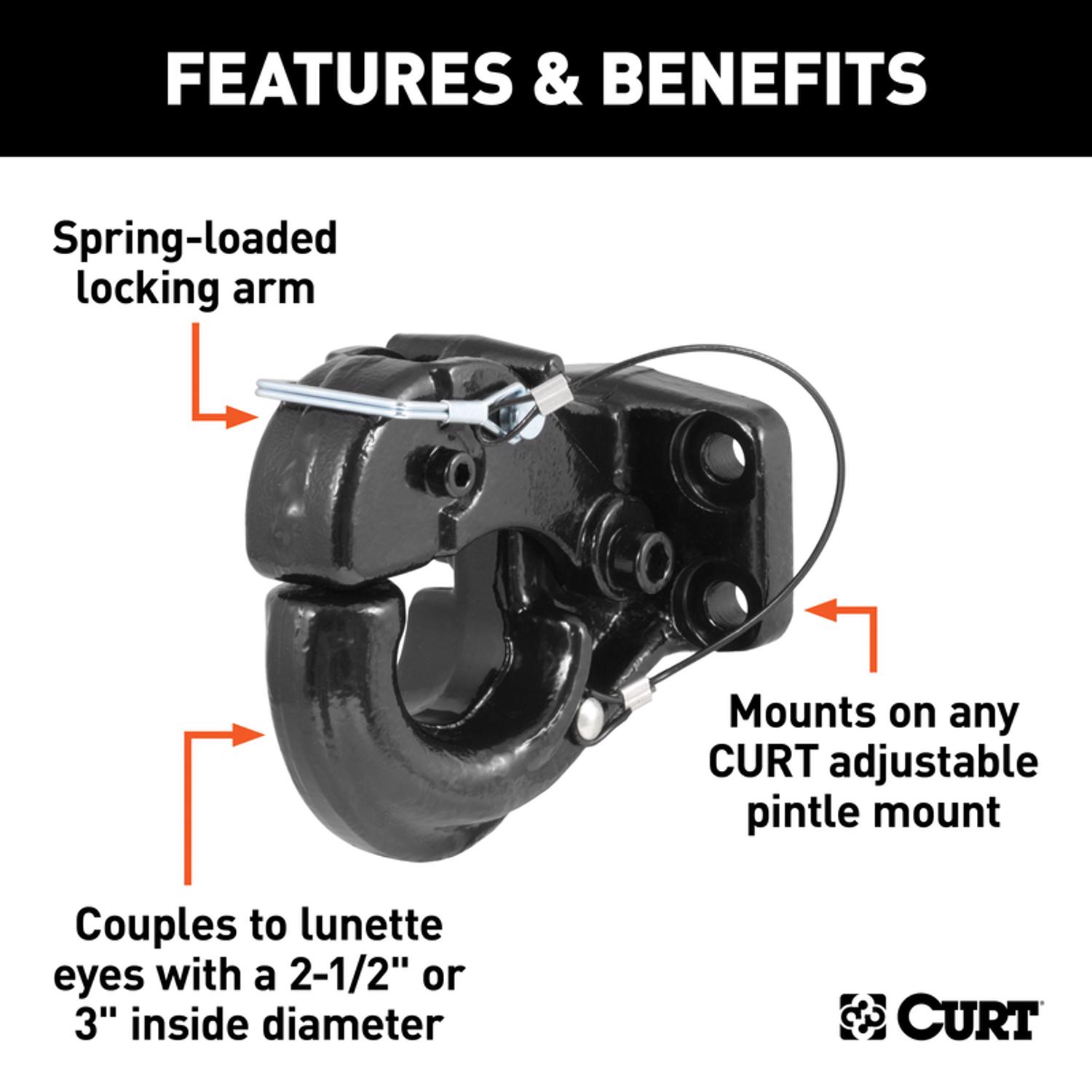 CURT 20000 lb. cap. Pintle Hook
