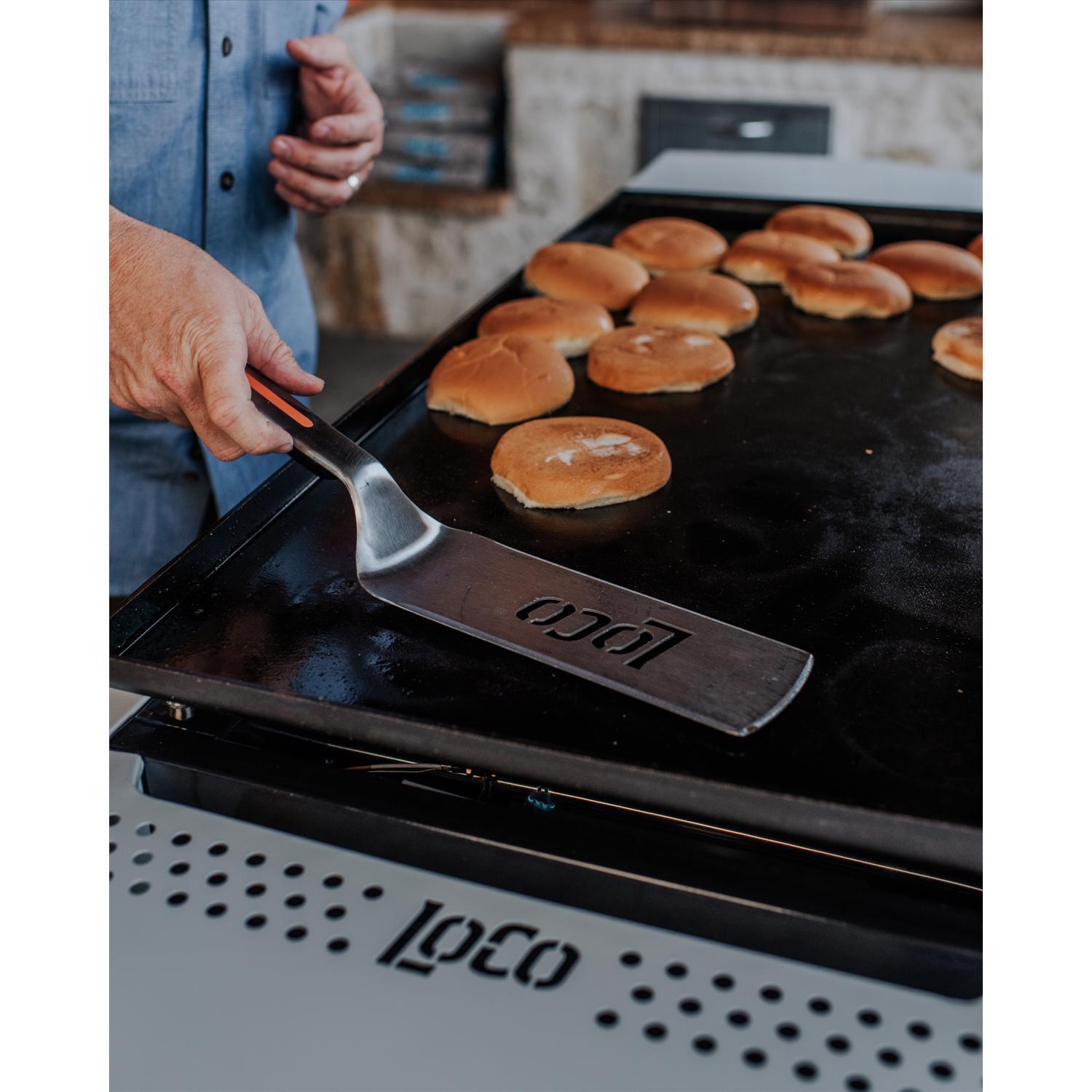 LoCo 2 Burner Liquid Propane Outdoor Griddle with Hood Gray