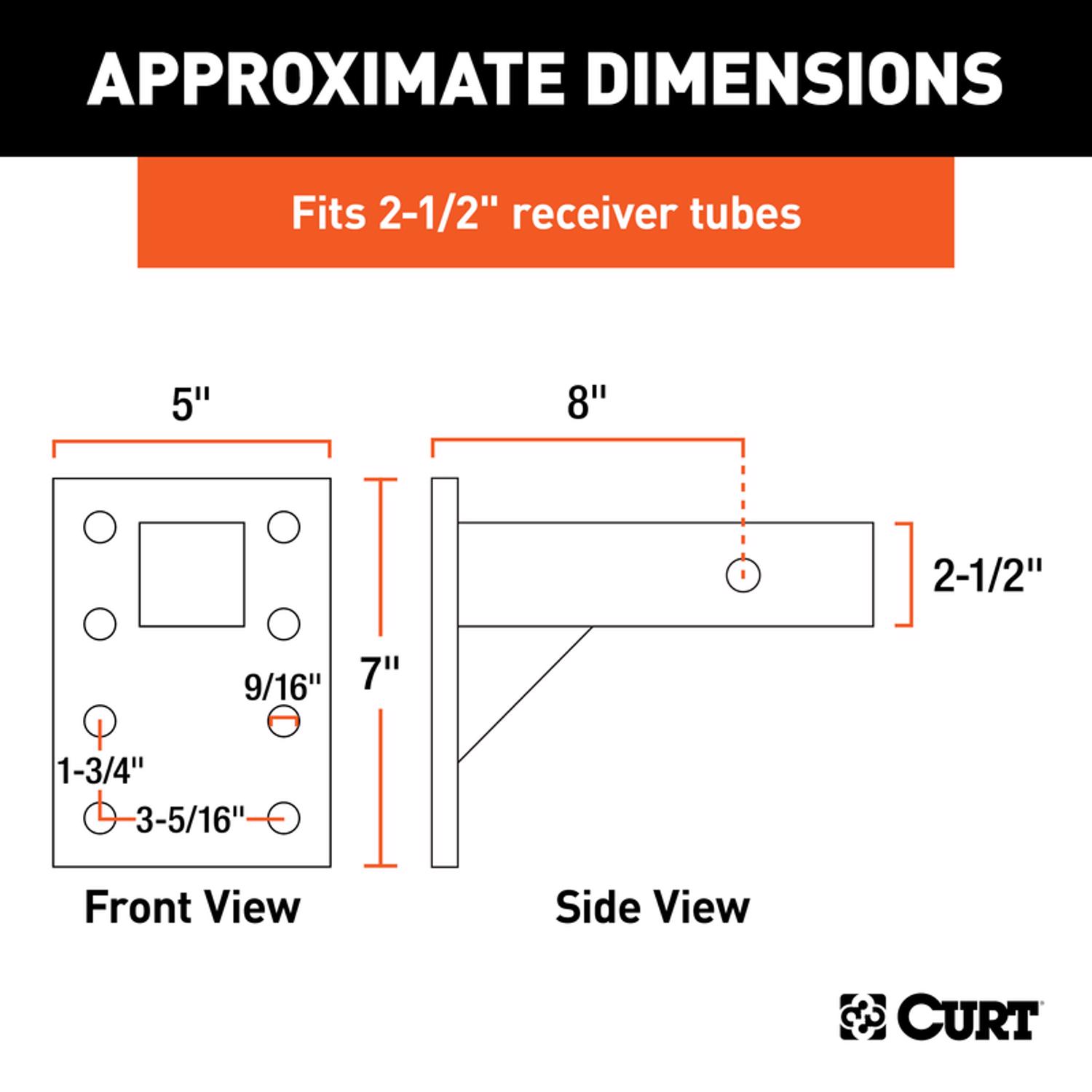 CURT 18000 lb. cap. Pintle Mounting Plate