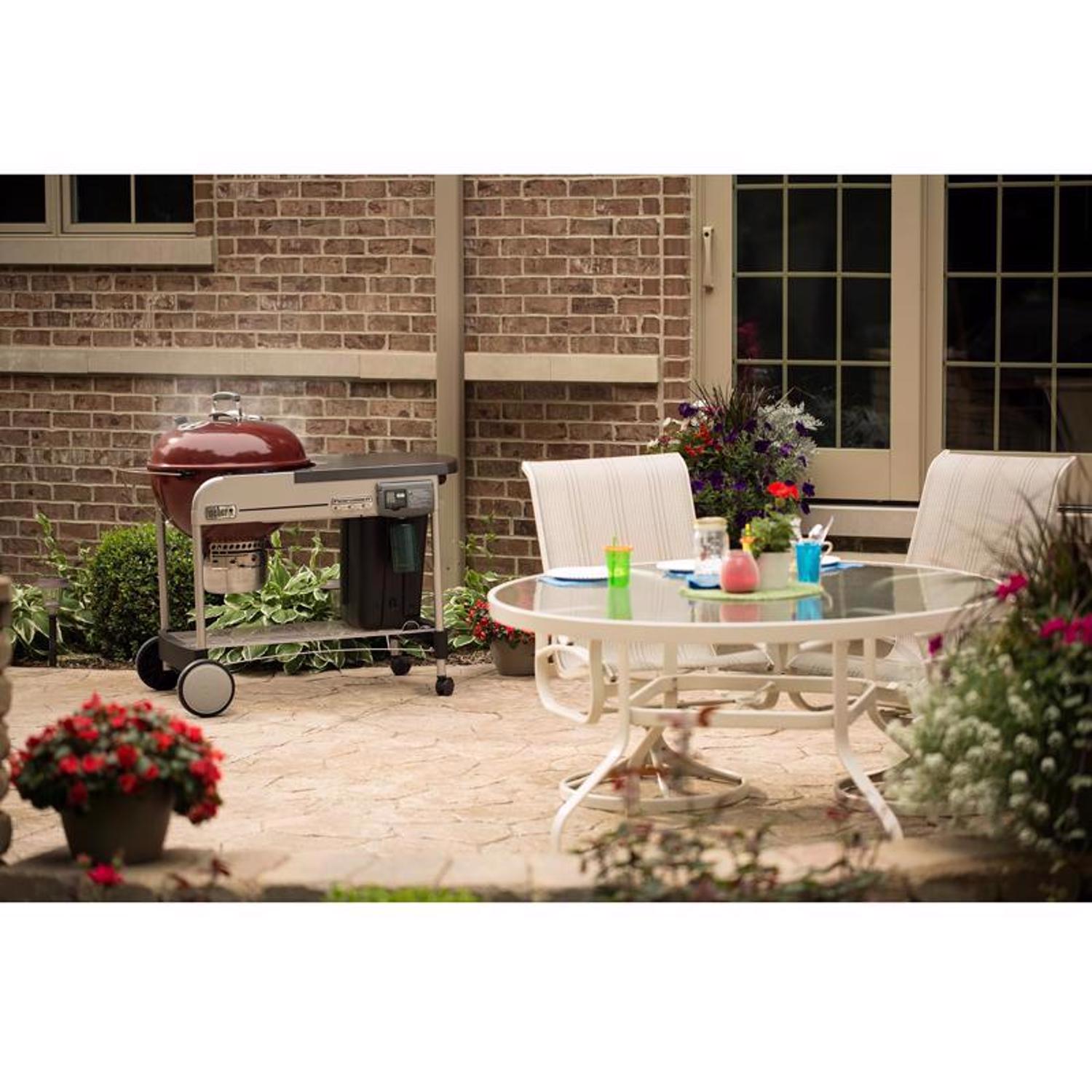 Weber 22 in. Performer Deluxe Charcoal Grill Crimson