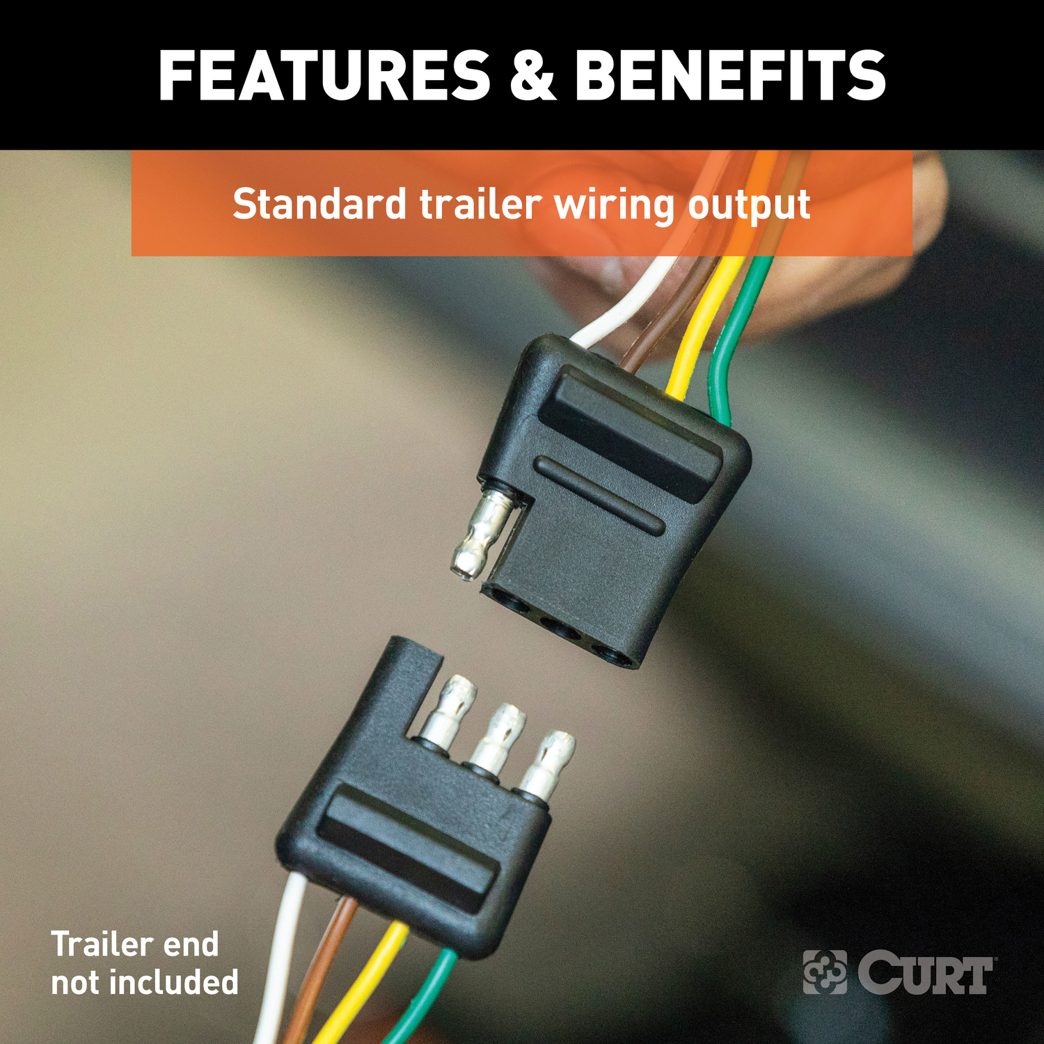 CURT 4 Flat Wiring Harness Connector